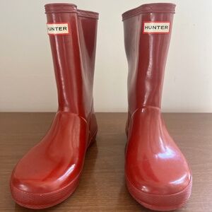 Hunter Kids Red Rain Boots